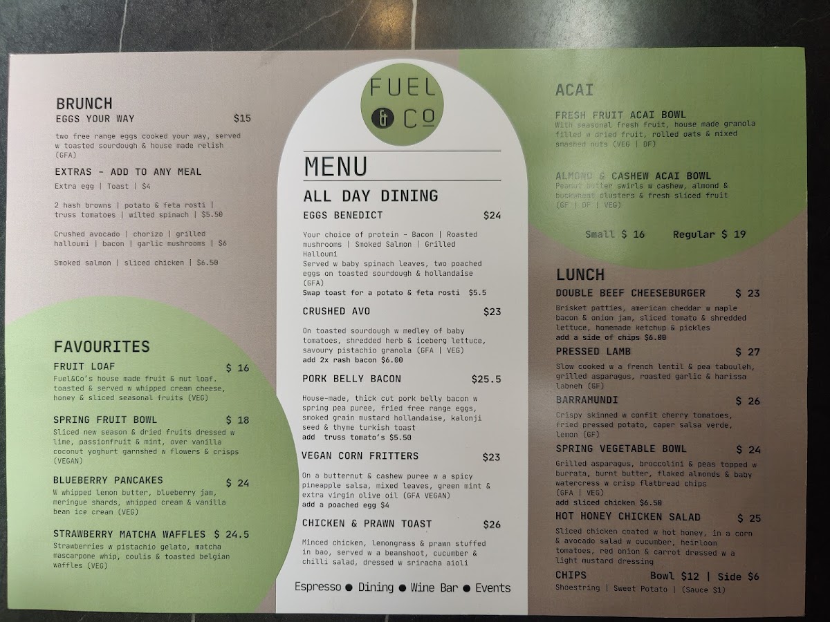 Menu - Fuel & Co photo 1